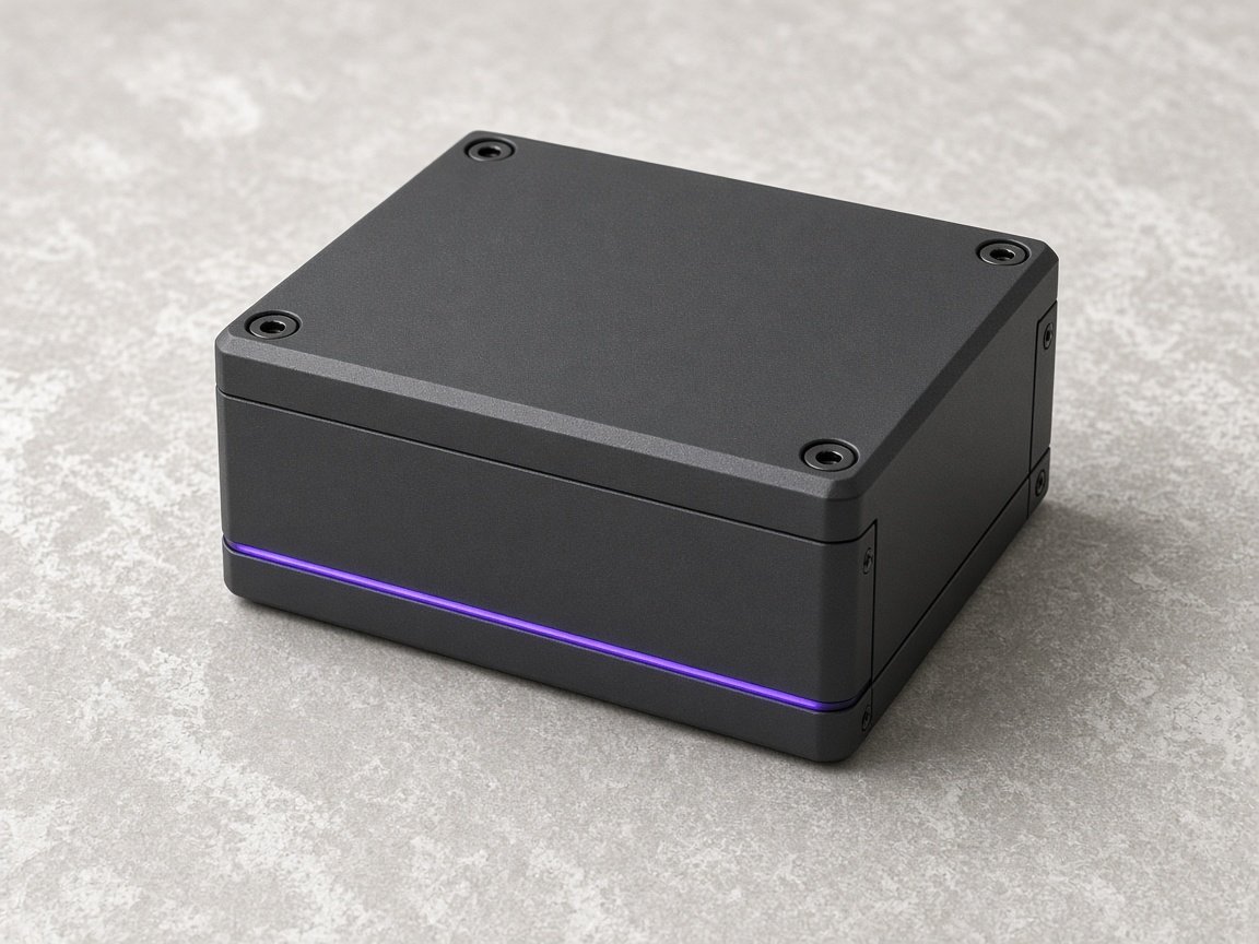 Sealed matte housing with a single ultraviolet gasket line.